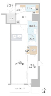DAIYA STORK 阿波座の間取り