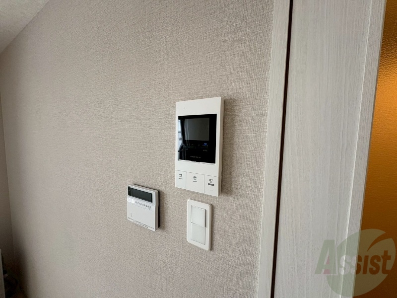 セキュリティ　モニタ付インターホンでセキュリティ面も安心です。