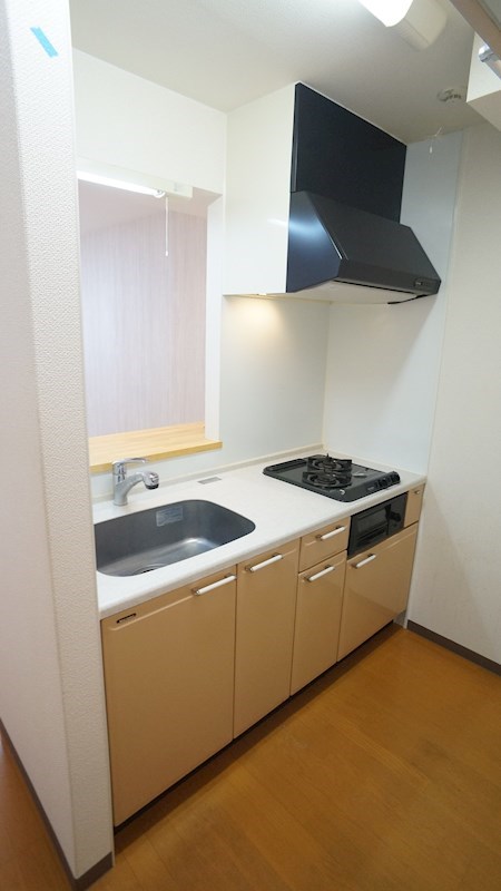 キッチン　2口ガスコンロ　グリル付き