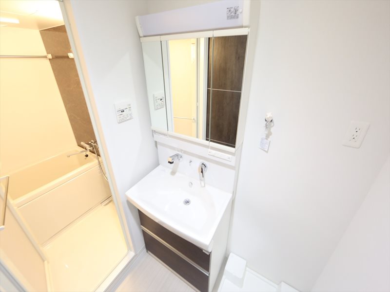 洗面設備　脱衣所　独立洗面台（シャンプードレッサー付）