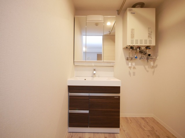 洗面設備　シャワードレッサー付きです。