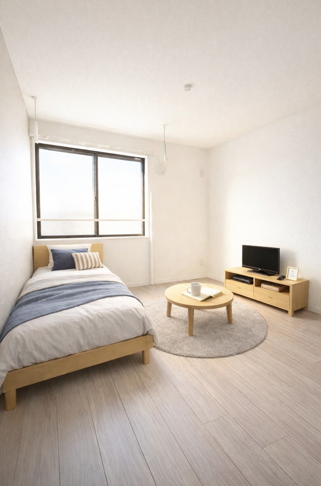 居室・リビング　AIでの画像生成（家具家電はついておりません）