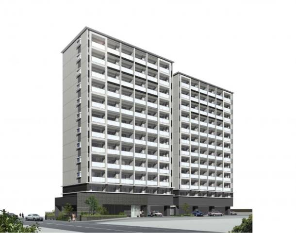 建物外観　タイル張りの素敵な外観♪