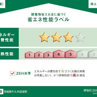 建物外観　省エネ性能ラベル