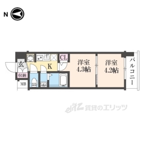 ＪＲ東海道本線 京都駅 徒歩10分 7階建 新築の間取り写真