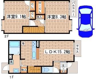 パルティール東須磨の間取り写真
