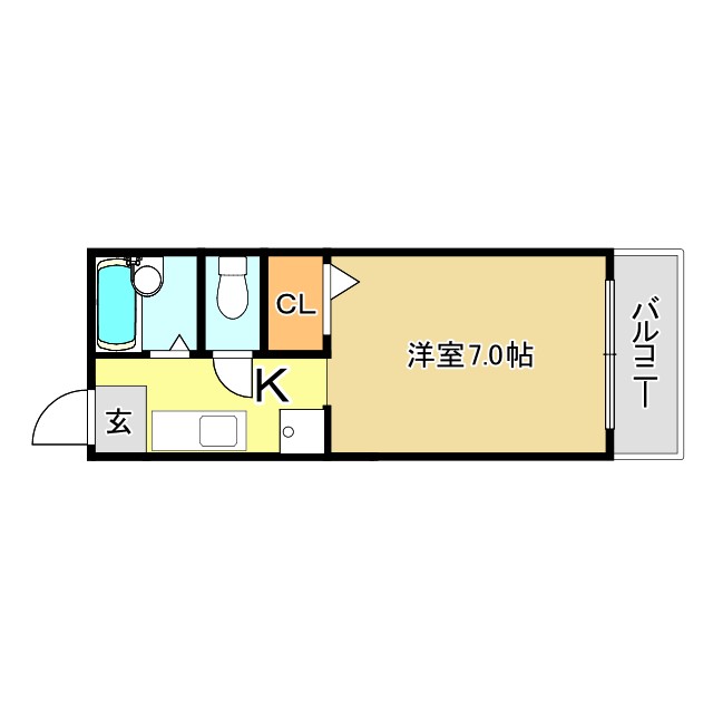 地下鉄名港線 日比野駅 徒歩15分 2階建 築38年の間取り写真