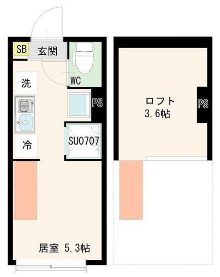西武池袋線 富士見台駅 徒歩10分 2階建 築1年の間取り写真