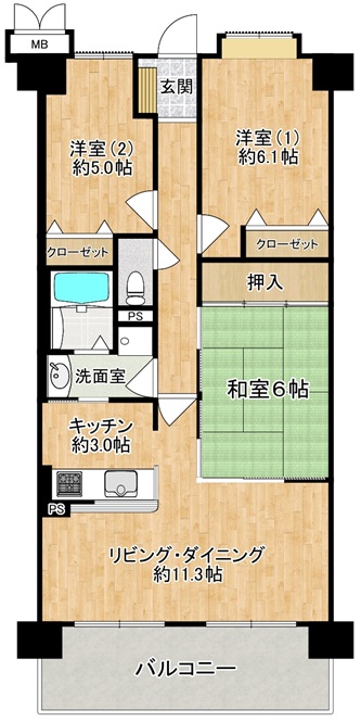 グレーシィ栗東ビステージの間取り写真