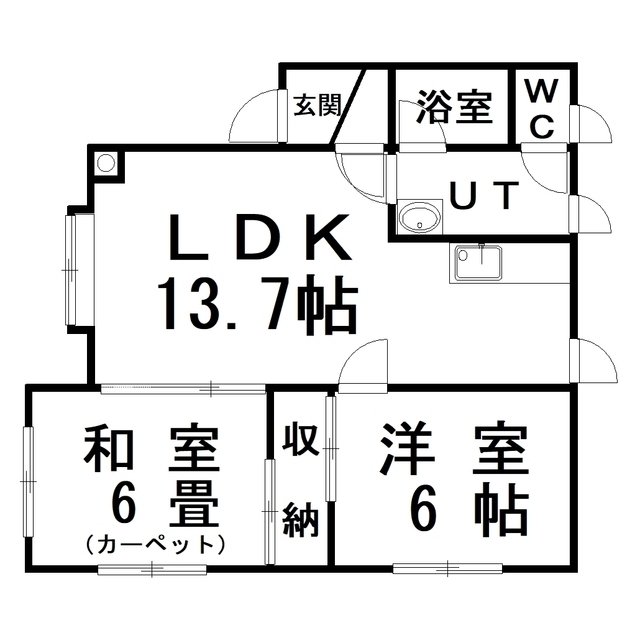 コーポクボタの間取り