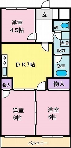 マンションあずまの間取り