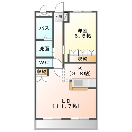 那珂市菅谷のアパートの間取り