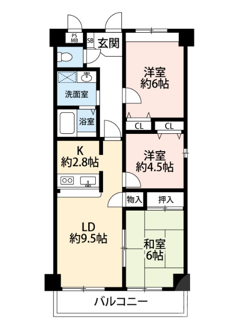 メゾンドール南千里の間取り