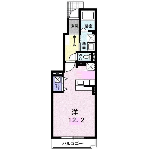 筑後市大字長浜のアパートの間取り