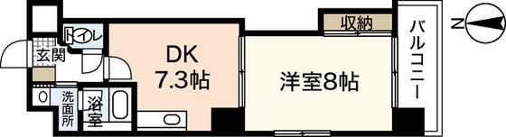 広島市中区平野町のマンションの間取り