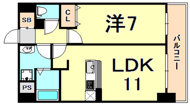 ＣＩＴＹ　ＳＰＩＲＥ新神戸の間取り