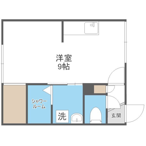 札幌市厚別区厚別南のアパートの間取り