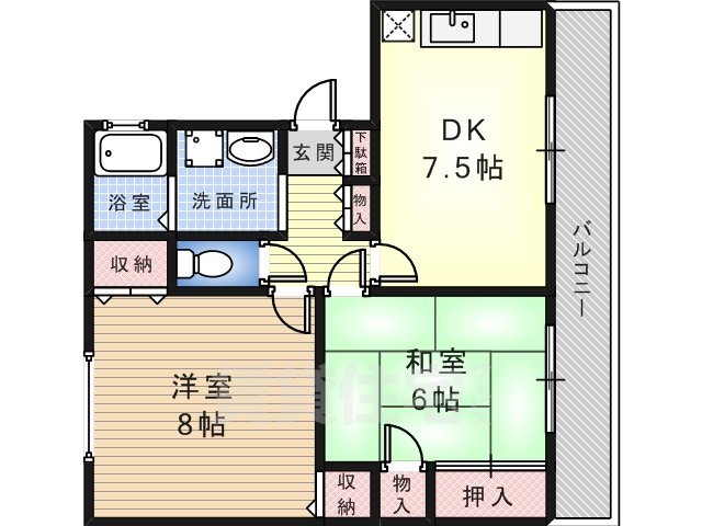 ハイカムール木下の間取り