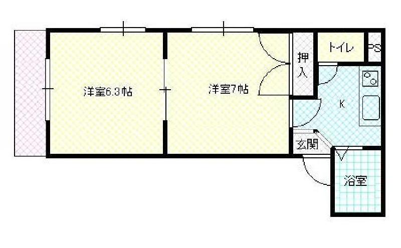 山形市白山のマンションの間取り