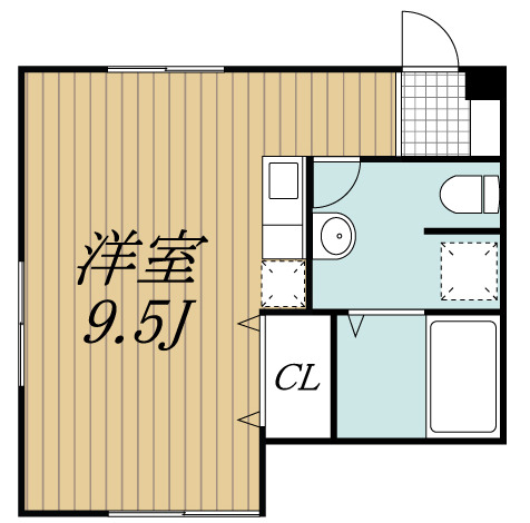 千葉市若葉区貝塚町のアパートの間取り