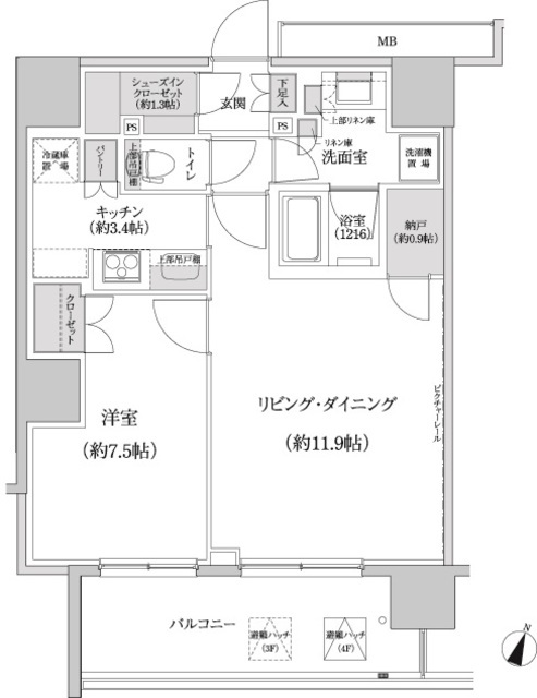 パークハビオ渋谷本町レジデンスの間取り