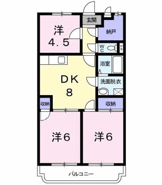 マンションウェルズの間取り