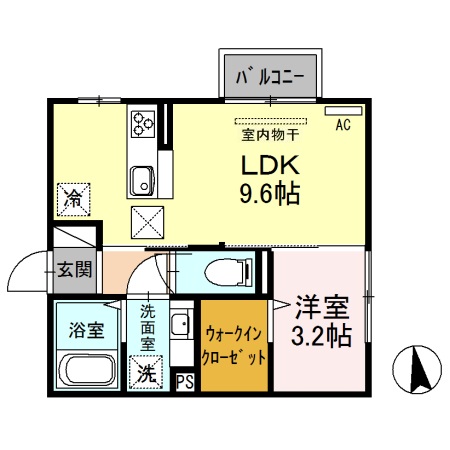 Dio（ディオ）　201の間取り