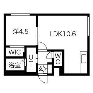 札幌市白石区本通のマンションの間取り