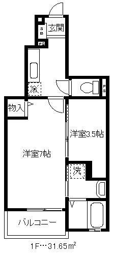 川口市上青木西のアパートの間取り