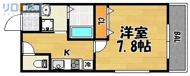 大阪市東淀川区豊里のアパートの間取り