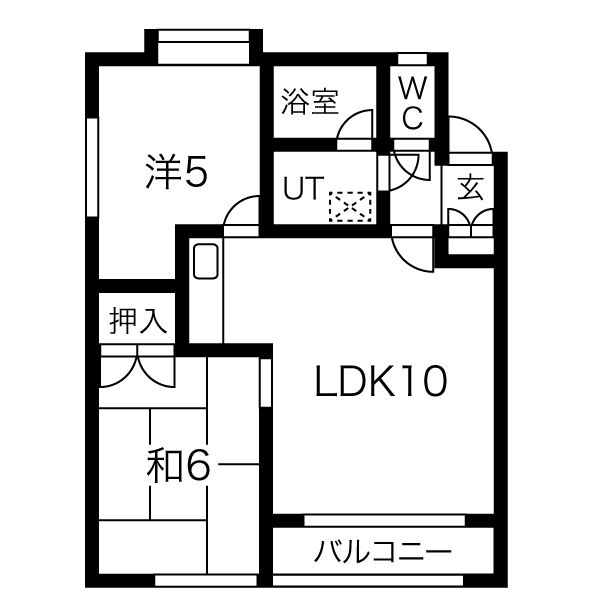 テラスハウス北郷の間取り