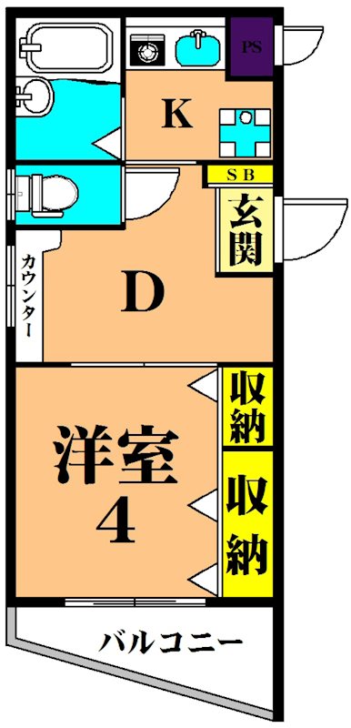 品川区東大井のマンションの間取り