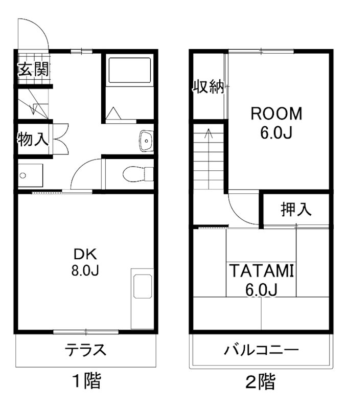 高崎市吉井町馬庭のアパートの間取り