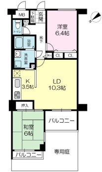 姫路市北八代パークホームズの間取り