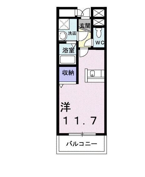 高崎市中居町のマンションの間取り