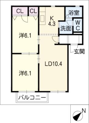 シンシア向山の間取り