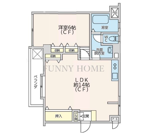 目黒区中根のマンションの間取り