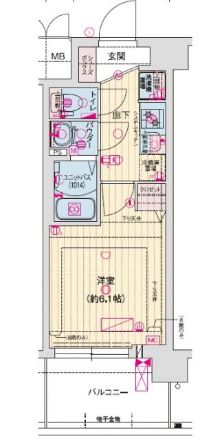 京都市南区上鳥羽勧進橋町のマンションの間取り