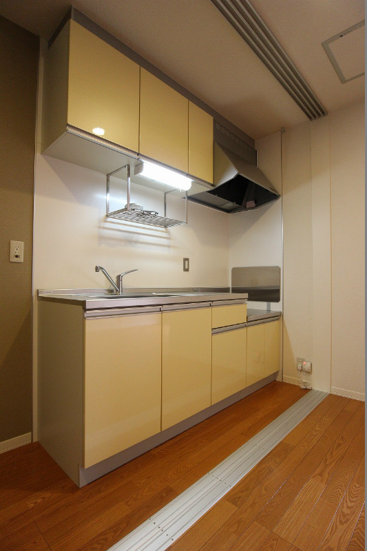 キッチン　パーテーションで区切ってキッチンを隠すことも出来ます