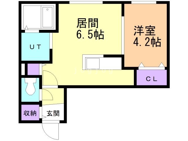 札幌市豊平区平岸四条のマンションの間取り