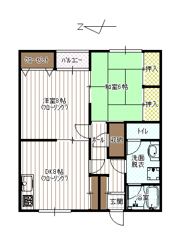 ヴェラハイツヒノデの間取り