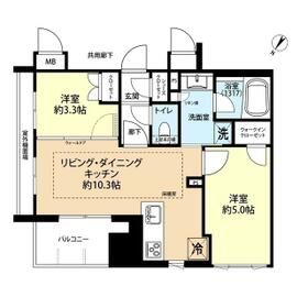 福岡市中央区薬院のマンションの間取り