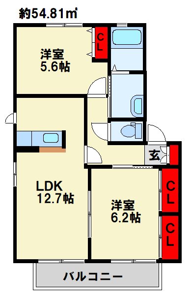 アルバ若園　A棟の間取り