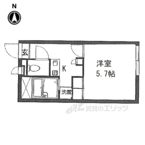 枚方市甲斐田東町のアパートの間取り