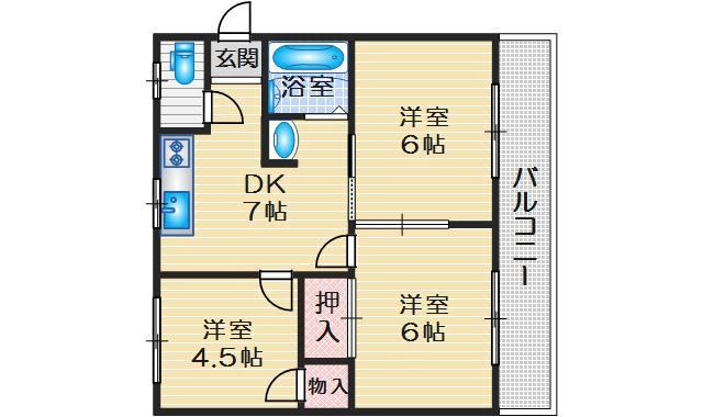 リバーサイドマンション・レオの間取り