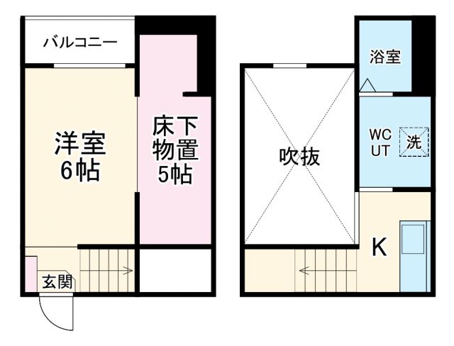 春日井市味美町のアパートの間取り