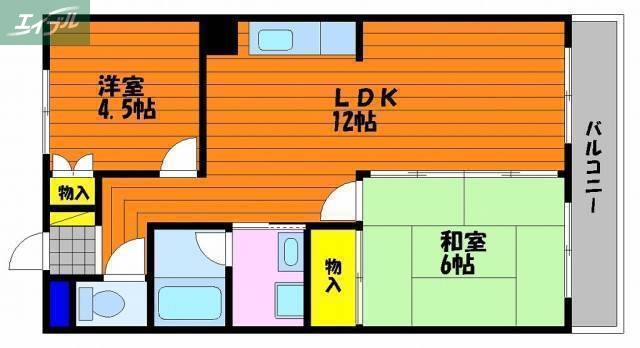 ベルメゾン東古松の間取り