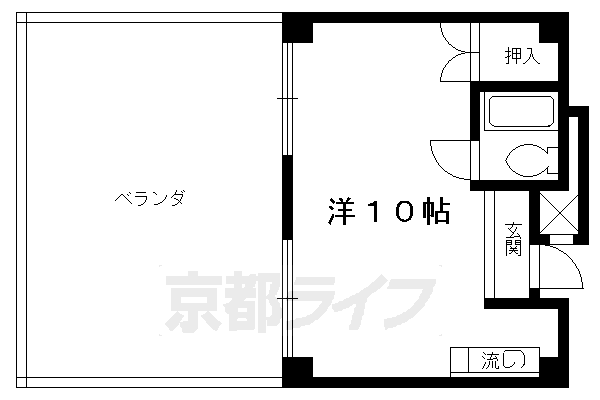 京都市下京区本上神明町のマンションの間取り