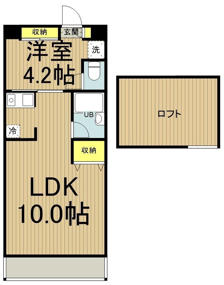 【立川市幸町のアパートの間取り】