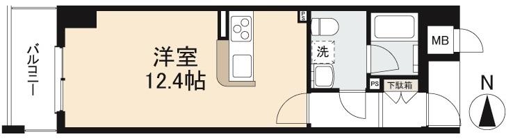 高松市古新町のマンションの間取り